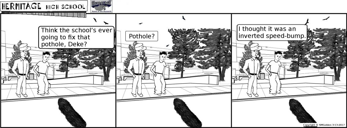 Comic strip: Pot hole